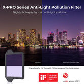 100*150*2mm Reverse GND16 Square Filter HD Optical Glass Waterproof ND Filter - X-PRO Series